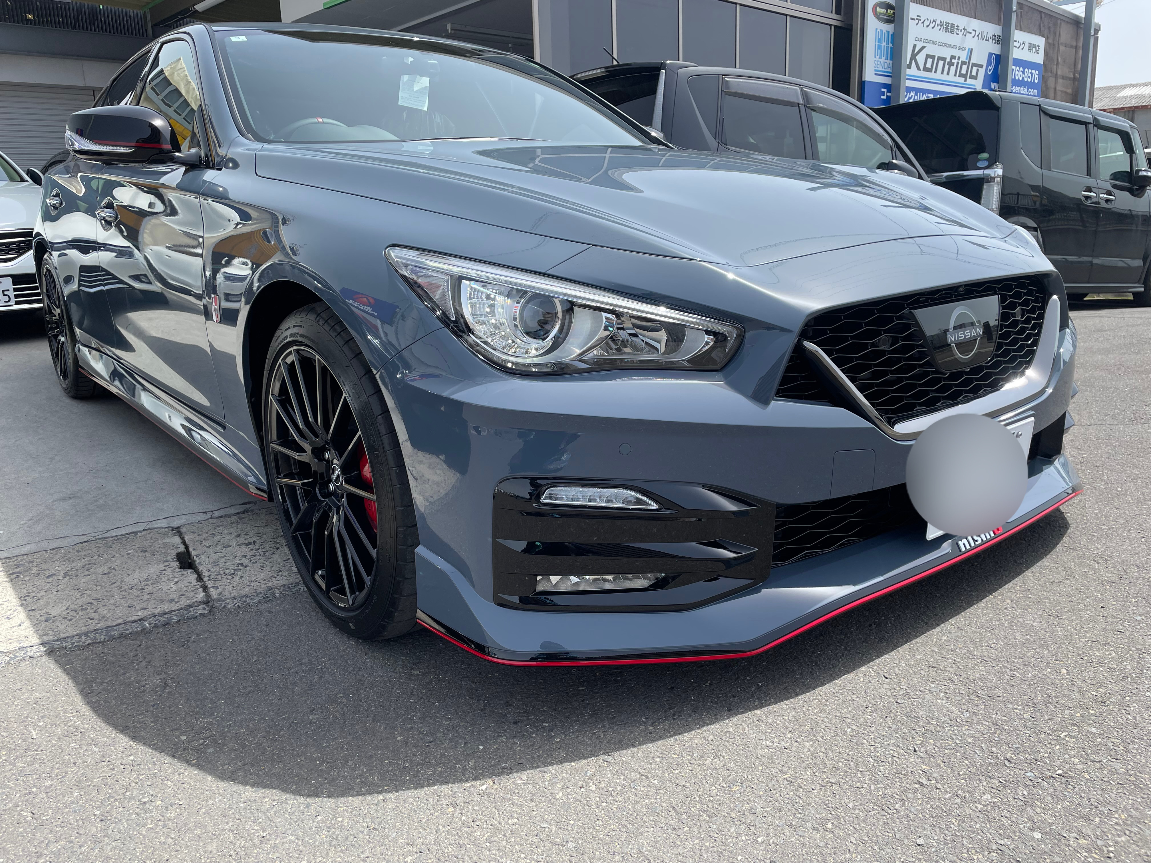 日産　スカイライン　WF-ZAN  ウィンドガラス撥水　ホイールコート　ドアカップ、ドアステップPPF